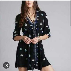 Free people stargazer dress purple white blue black size s